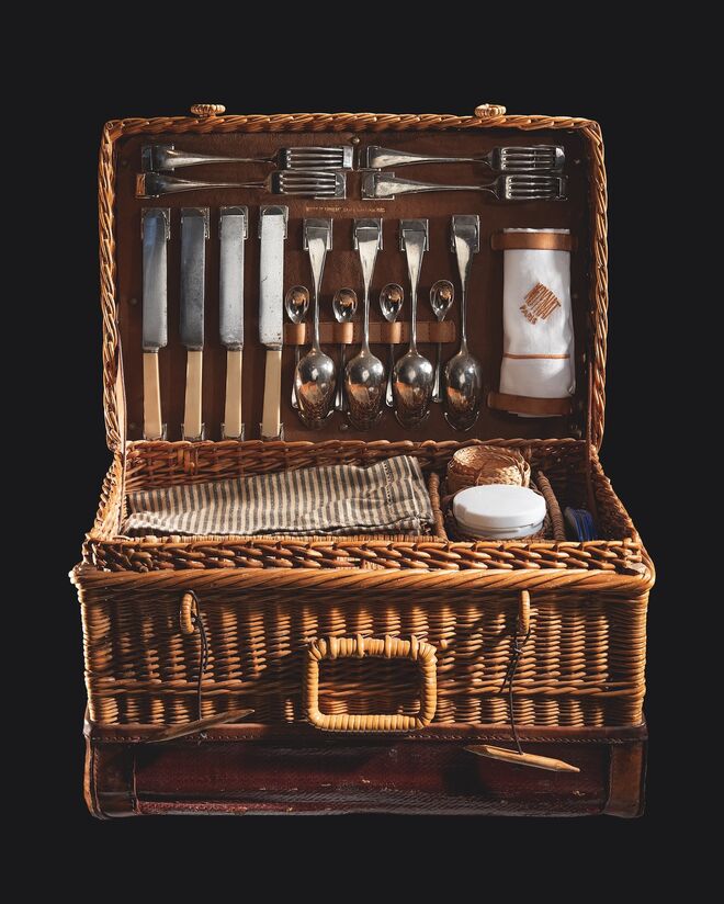 Baú de piquenique em vime (1940)