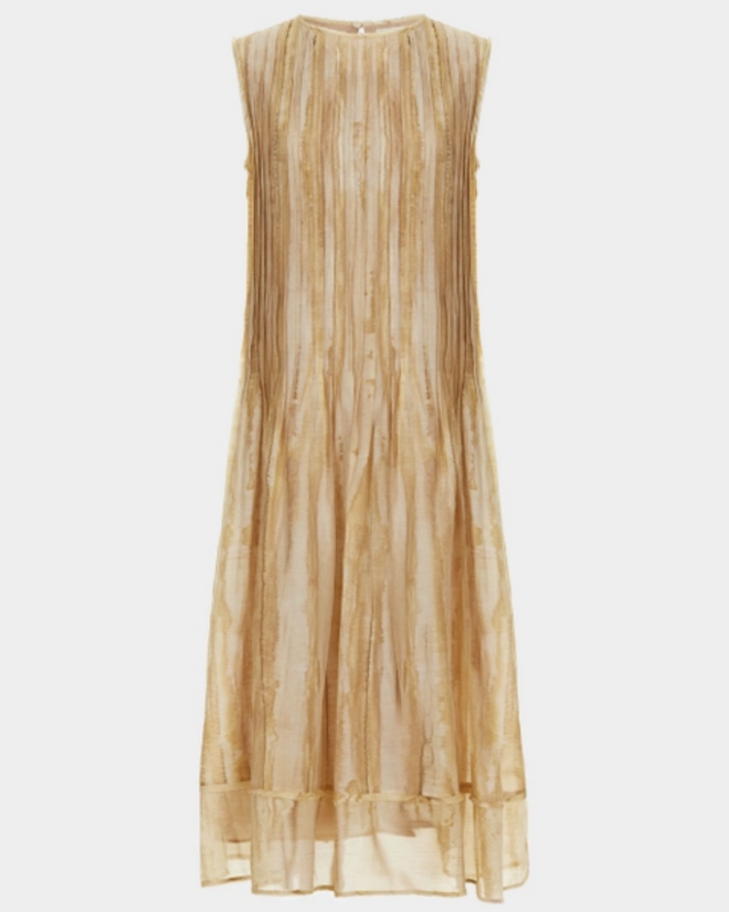 Print linen garza midi dress, €328 na Purificacion garcia.