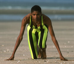 A atleta francesa Marie-Jose Perec 