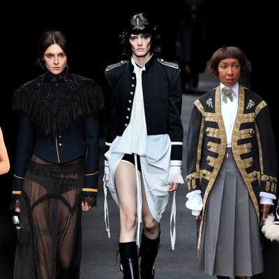 Jenna Ortega, Ann Demeulemeester primavera/ verão '26, Thom Browne  Womenswear primavera/ verão '26, Chloe outono/inverno '26