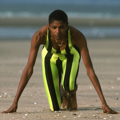 A atleta francesa Marie-Jose Perec 