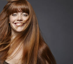 Cabelo com efeito liso