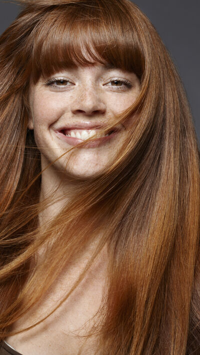 Cabelo com efeito liso