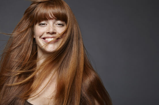 Cabelo com efeito liso